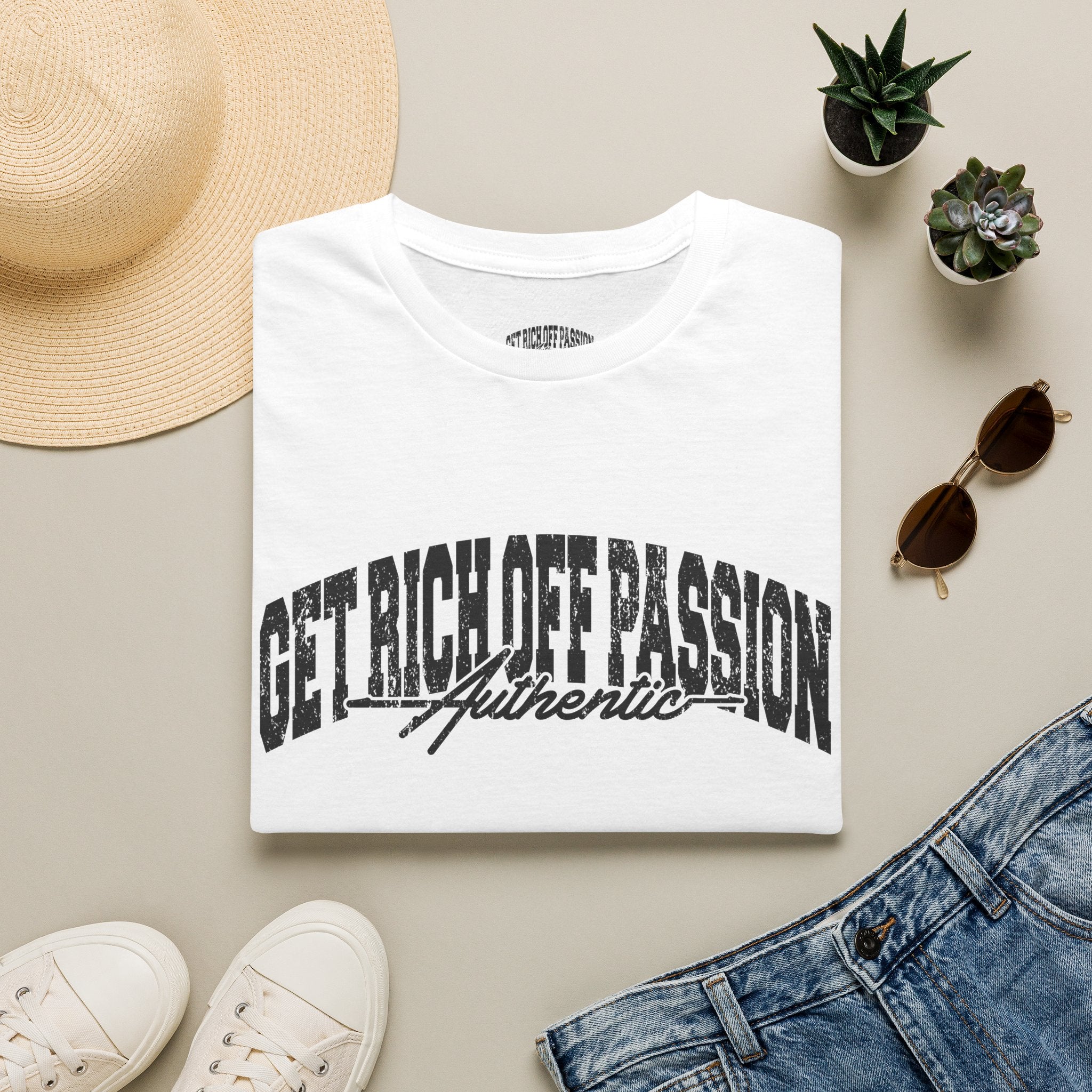 Get Rich Off Passion Authentic Tee