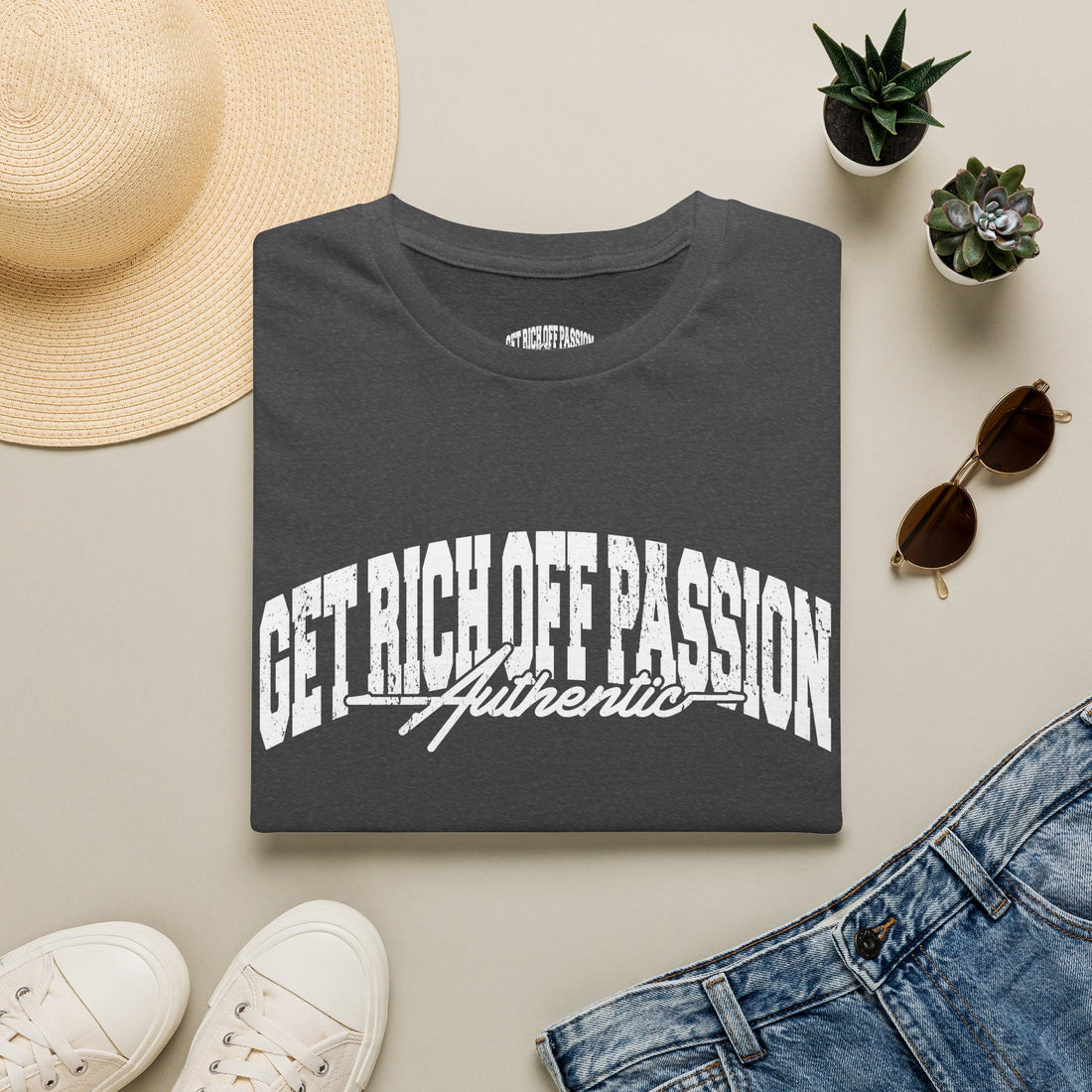 Get Rich Off Passion Authentic Tee