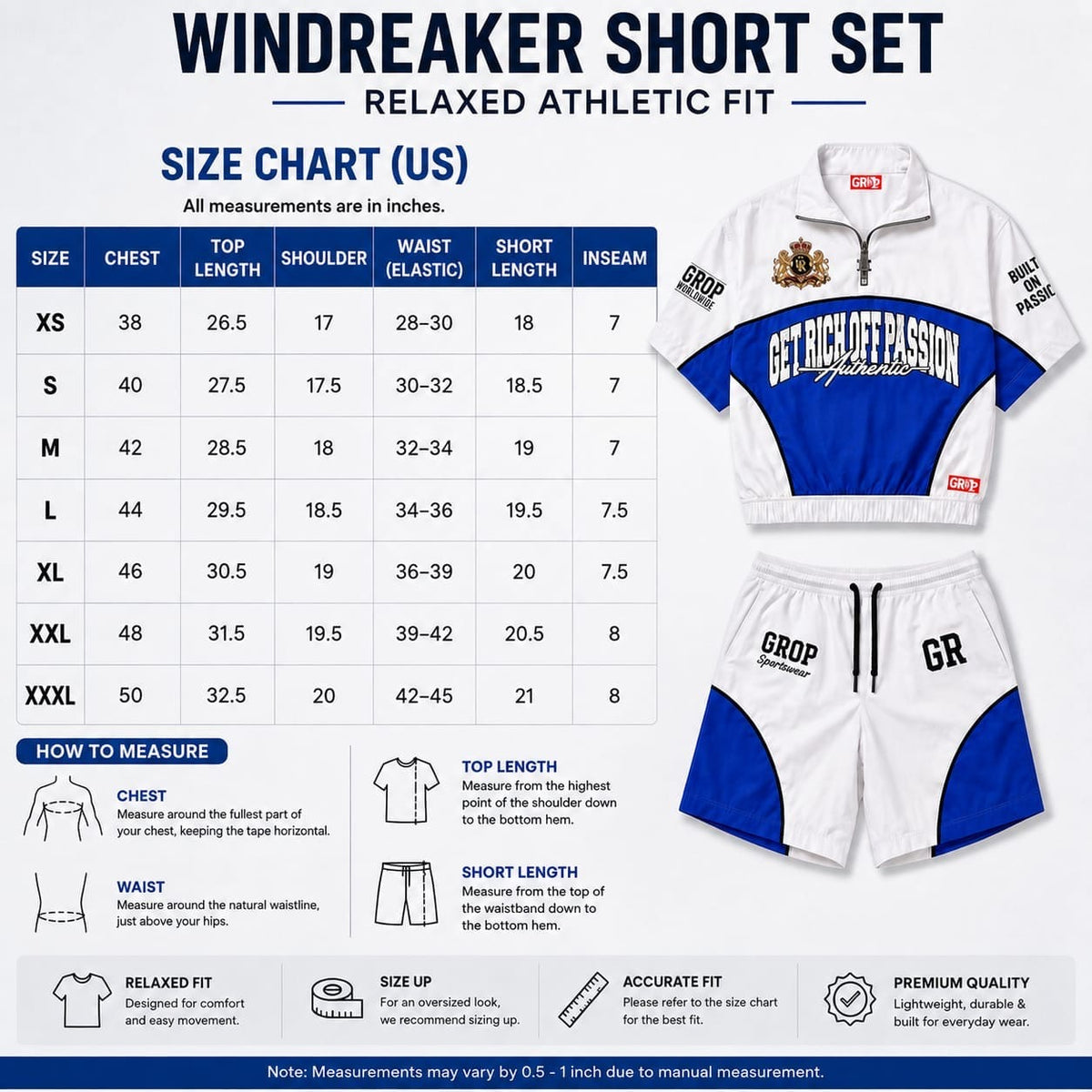 Club Sport Short Set - Royal Blue